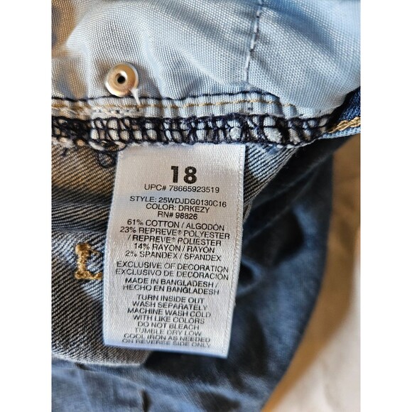 Jordache Girls Jeans SZ 18 Bootcut - Picture 4 of 4